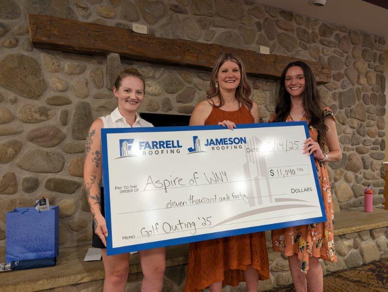Farrell Roofing & Jameson Roofing Donates Over $12,600 to Aspire of WNY Through Annual Golf Outing!